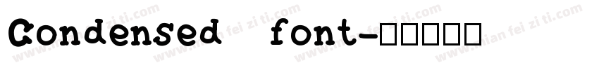 Condensed font字体转换